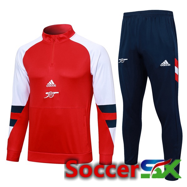 Arsenal Training Tracksuit Suit Red White 2023/2024