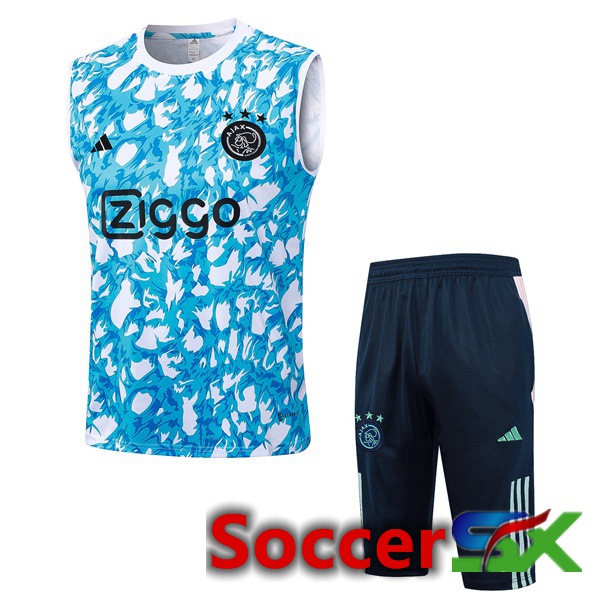 AFC Ajax Soccer Vest + Shorts Blue 2023/2024