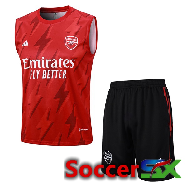Arsenal Soccer Vest + Shorts Red 2023/2024