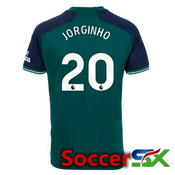 Arsenal (JORGINHO 20) Soccer Jersey Third Green 2023/2024