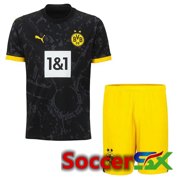 Dortmund BVB Kids Soccer Jersey Away Black 2023/2024