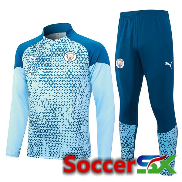 Manchester City Training Tracksuit Suit Blue 2023/2024