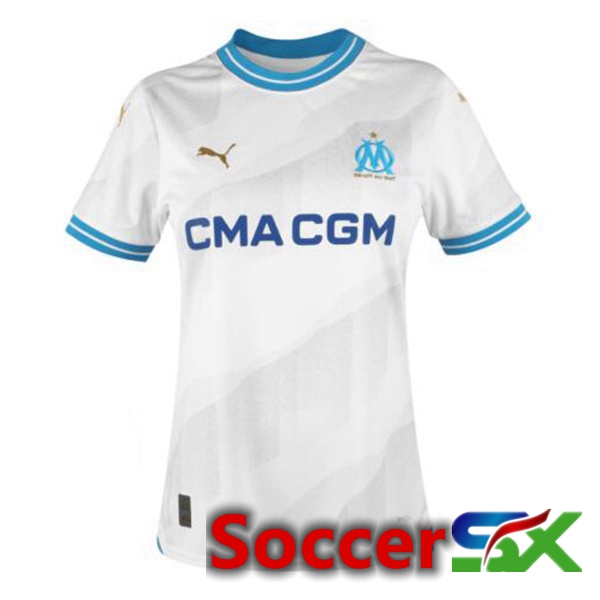 Marseille OM Womens Soccer Jersey Home White 2023/2024