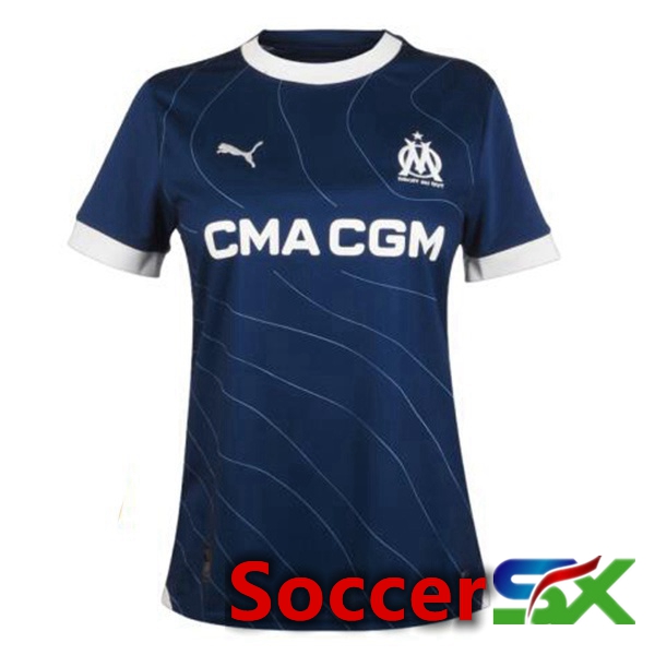 Marseille OM Womens Soccer Jersey Away Blue 2023/2024