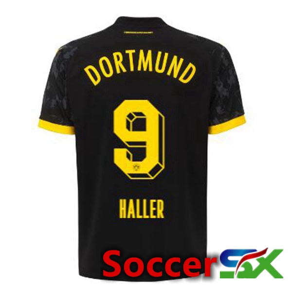 Dortmund BVB (Haller 9) Soccer Jersey Away Black 2023/2024