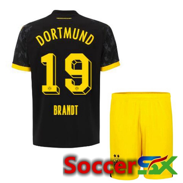 Dortmund BVB (Brandt 19) Kids Soccer Jersey Away Black 2023/2024