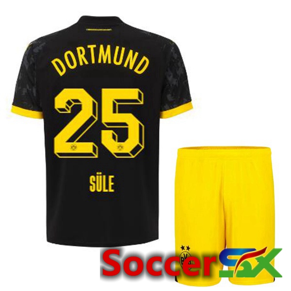 Dortmund BVB (Süle 25) Kids Soccer Jersey Away Black 2023/2024