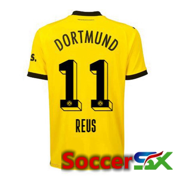 Dortmund BVB (Reus 11) Soccer Jersey Home Yellow Black 2023/2024