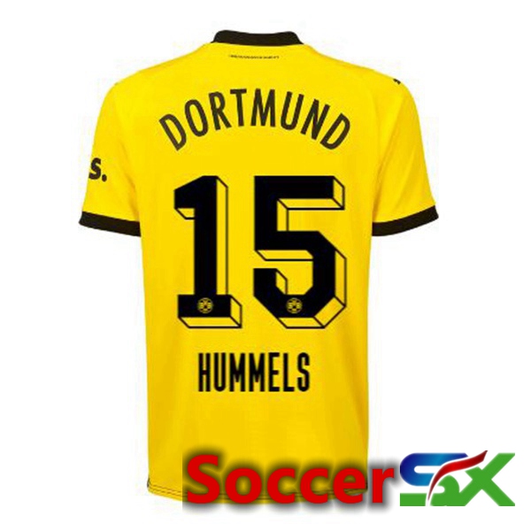 Dortmund BVB (Hummels 15) Soccer Jersey Home Yellow Black 2023/2024