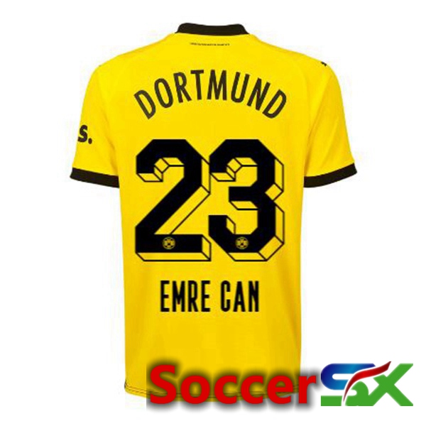Dortmund BVB (Emre Can 23) Soccer Jersey Home Yellow Black 2023/2024