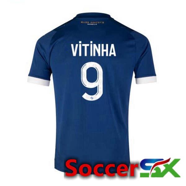 Marseille OM (VITINHA 9) Soccer Jersey Away Blue 2023/2024