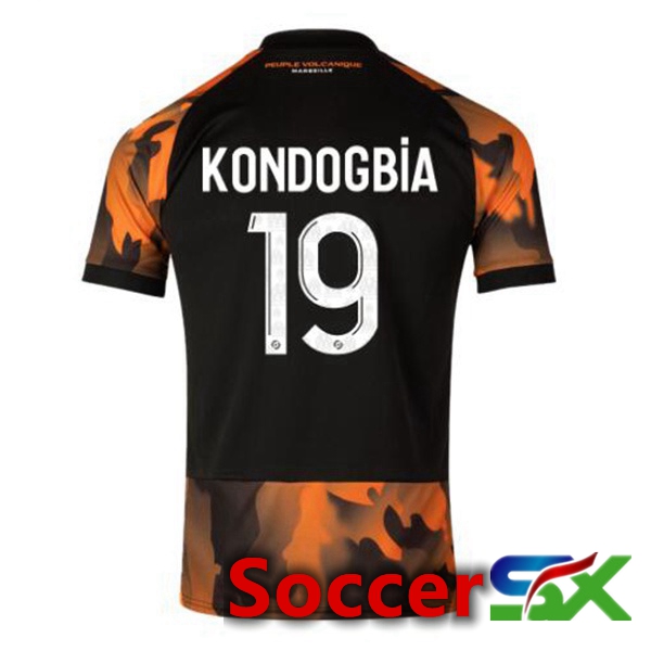 Marseille OM (KONDOGBIA 19) Soccer Jersey Third Black Yellow 2023/2024