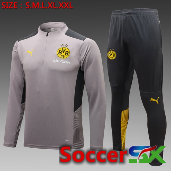 Dortmund BVB Kids Training Tracksuit Suit Grey 2023/2024