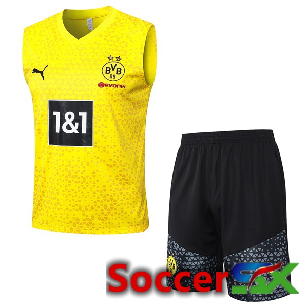 Dortmund BVB Soccer Vest + Shorts Yellow 2023/2024
