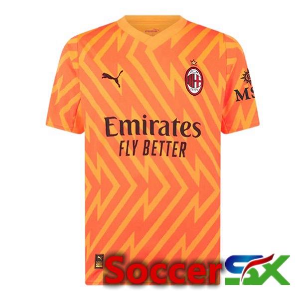 AC Milan Goalkeeper Soccer Jersey Orange 2023/2024