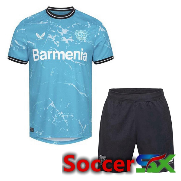 Bayer 04 Leverkusen Kids Soccer Jersey Third Blue 2023/2024