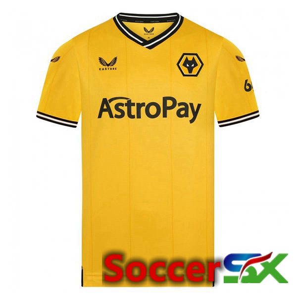Wolves Soccer Jersey Home Yellow 2023/2024