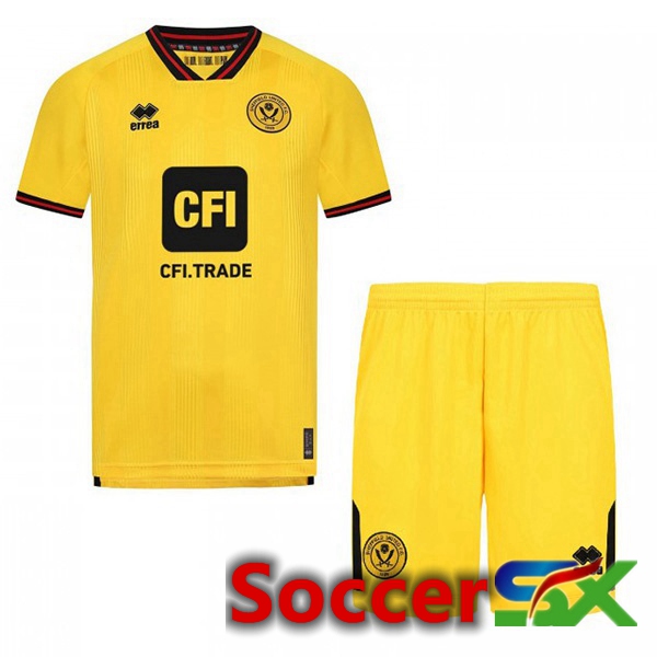Sheffield United Kids Soccer Jersey Away Yellow 2023/2024