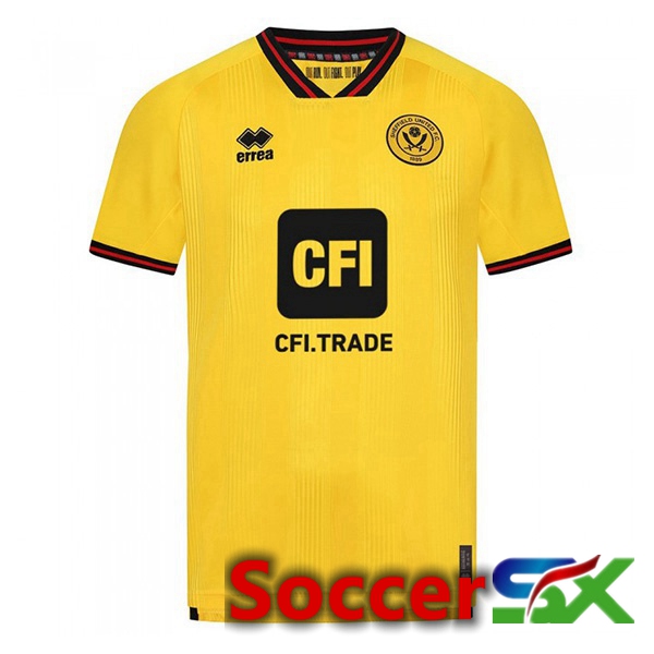 Sheffield United Soccer Jersey Away Yellow 2023/2024