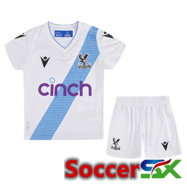 Crystal Palace Kids Soccer Jersey Away White 2023/2024