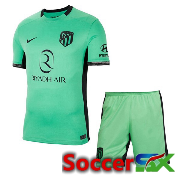 Atletico Madrid Kids Soccer Jersey Third Green 2023/2024