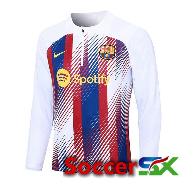 FC Barcelona Training Sweatshirt White Red 2023/2024