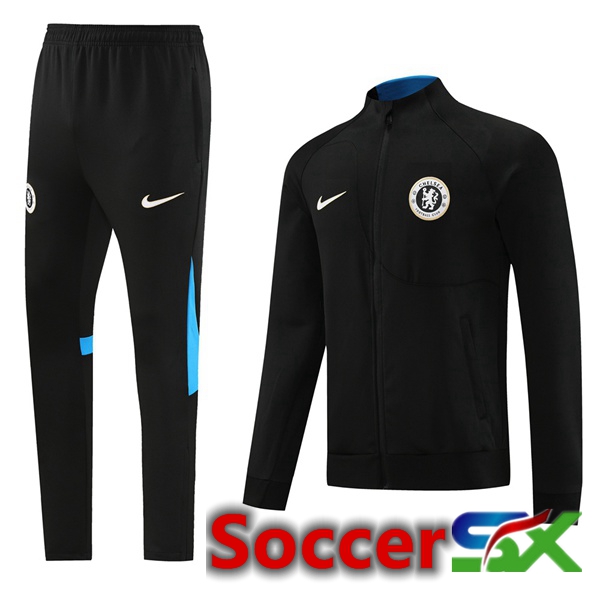 FC Chelsea Training Jacket Suit Black 2023/2024