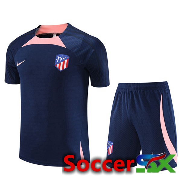 Atletico Madrid Training T Shirt + Shorts Royal Blue 2023/2024