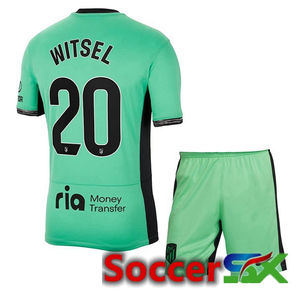 Atletico Madrid (Witsel 20) Kids Soccer Jersey Third Green 2023/2024