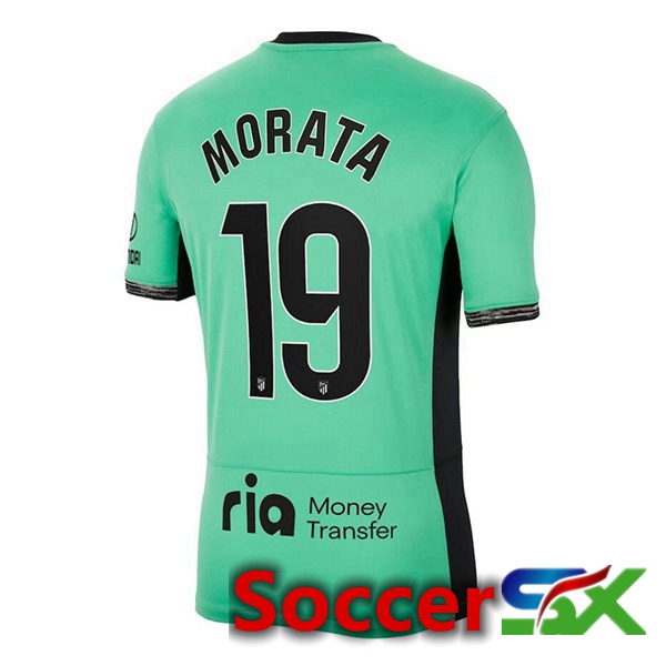Atletico Madrid (Morata 19) Soccer Jersey Third Green 2023/2024
