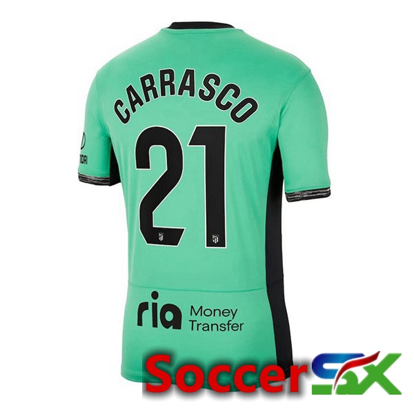 Atletico Madrid (Carrasco 21) Soccer Jersey Third Green 2023/2024