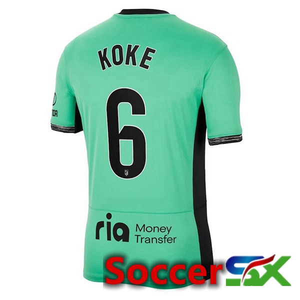 Atletico Madrid (Koke 6) Soccer Jersey Third Green 2023/2024