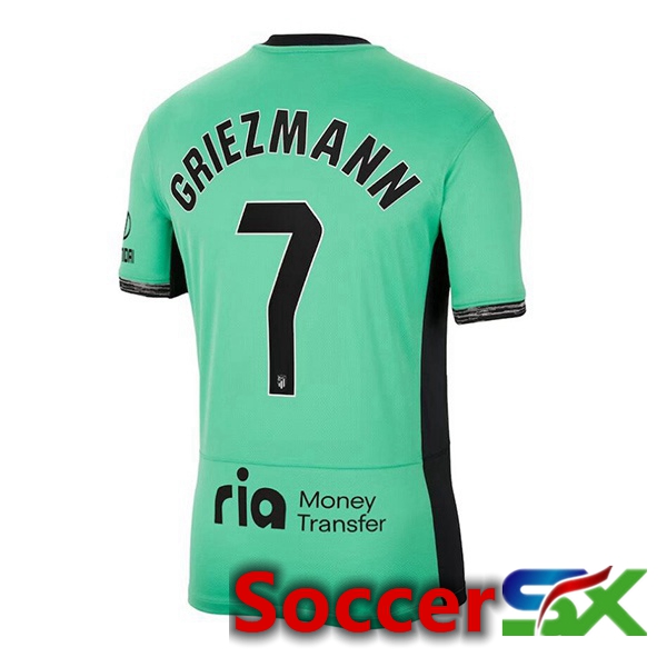 Atletico Madrid (Griezmann 7) Soccer Jersey Third Green 2023/2024