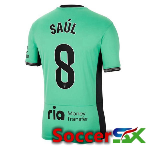 Atletico Madrid (Saúl 8) Soccer Jersey Third Green 2023/2024