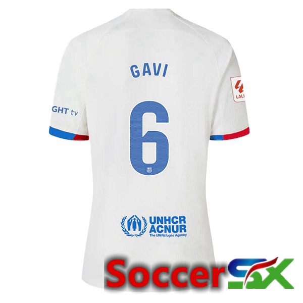 FC Barcelona (GAVI 6) Soccer Jersey Away White 2023/2024