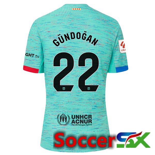 FC Barcelona (GÜNDOĞAN 22) Soccer Jersey Third Green 2023/2024