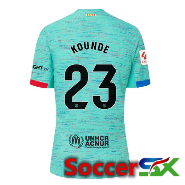 FC Barcelona (KOUNDE 23) Soccer Jersey Third Green 2023/2024