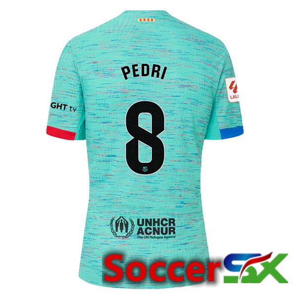 FC Barcelona (PEDRI 8) Soccer Jersey Third Green 2023/2024