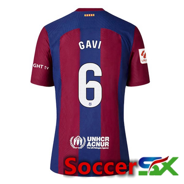 FC Barcelona (GAVI 6) Soccer Jersey Home Blue Red 2023/2024