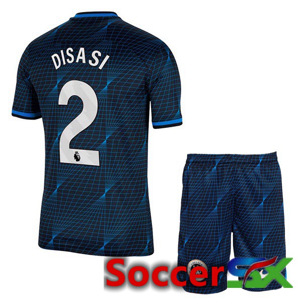 FC Chelsea (Disasi 2) Kids Soccer Jersey Away Blue 2023/2024