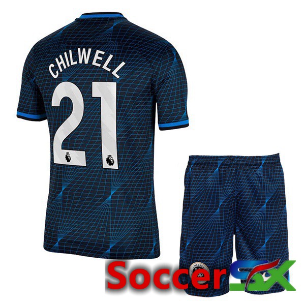 FC Chelsea (Chilwell 21) Kids Soccer Jersey Away Blue 2023/2024