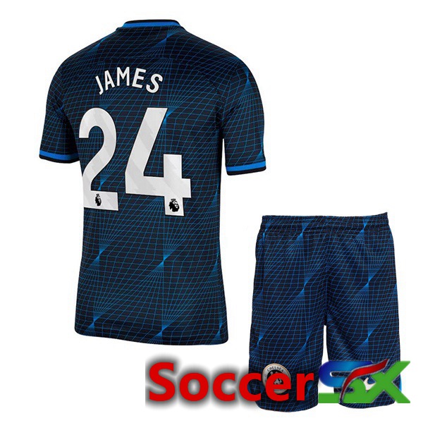 FC Chelsea (James 24) Kids Soccer Jersey Away Blue 2023/2024