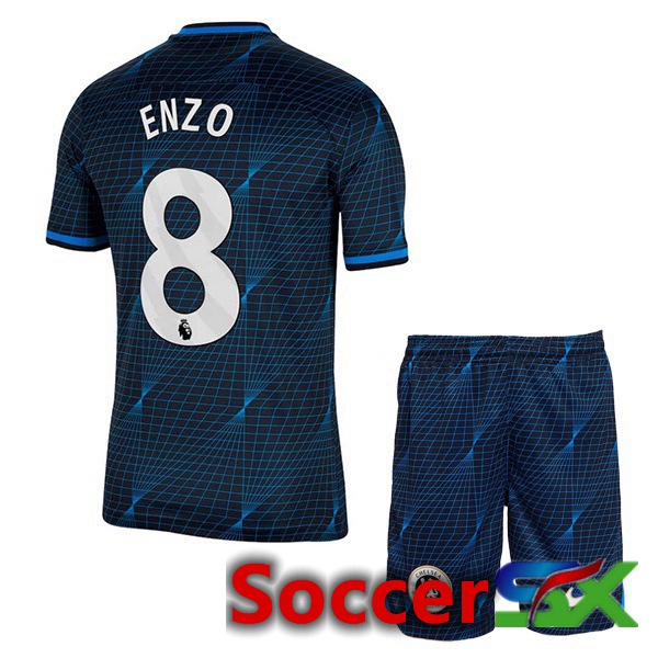 FC Chelsea (Enzo 8) Kids Soccer Jersey Away Blue 2023/2024