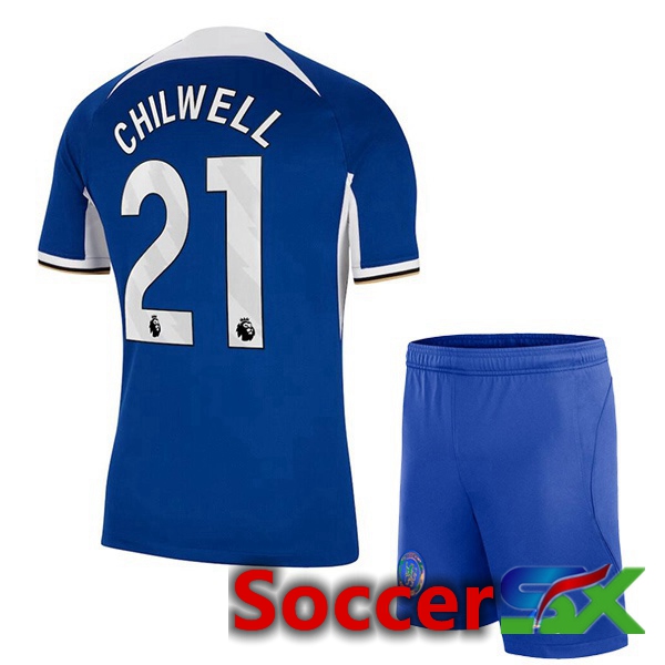 FC Chelsea (Chilwell 21) Kids Soccer Jersey Home Blue 2023/2024
