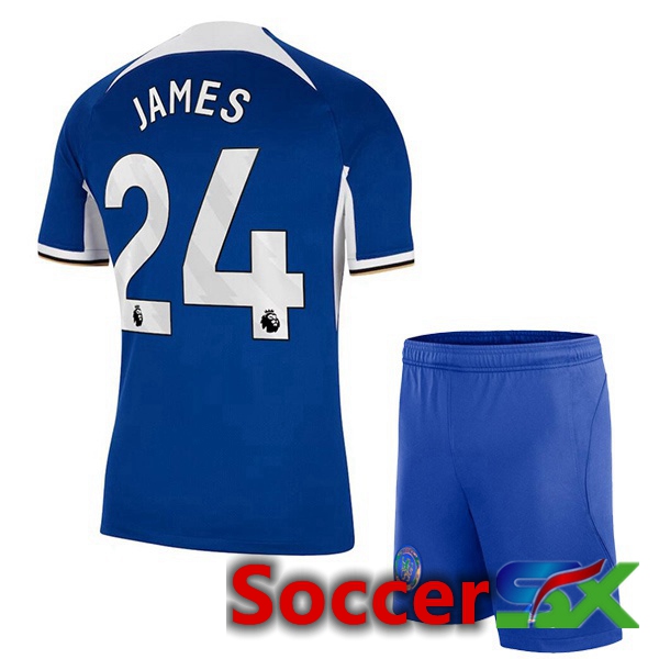 FC Chelsea (James 24) Kids Soccer Jersey Home Blue 2023/2024