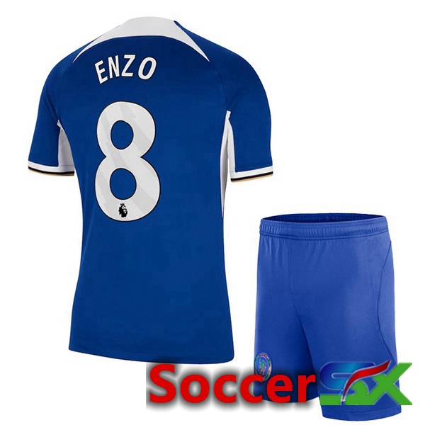 FC Chelsea (Enzo 8) Kids Soccer Jersey Home Blue 2023/2024