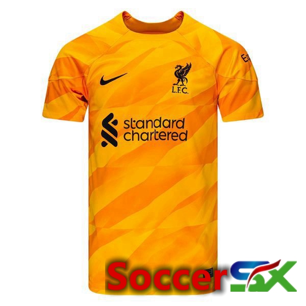 FC Liverpool Goalkeeper Soccer Jersey Orange 2023/2024