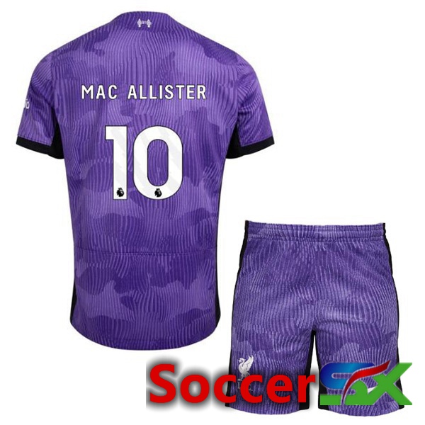 FC Liverpool (MAC ALLISTER 10) Kids Soccer Jersey Third Purple 2023/2024