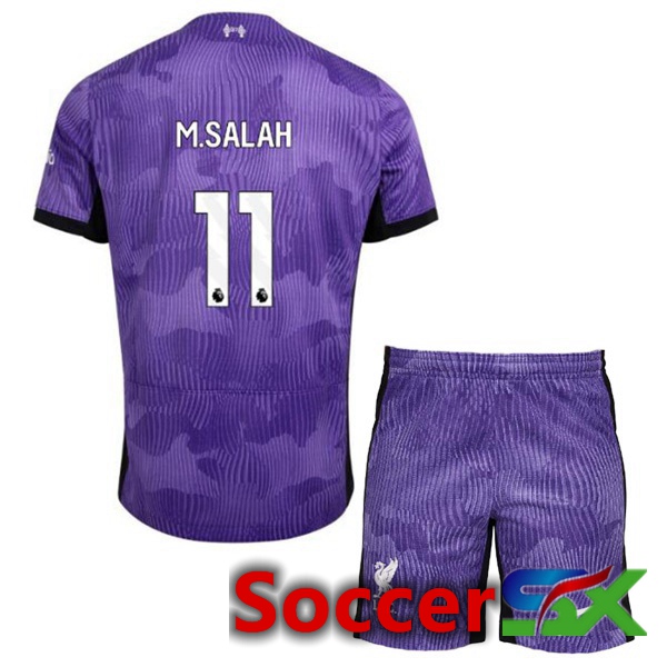 FC Liverpool (M.SALAH 11) Kids Soccer Jersey Third Purple 2023/2024
