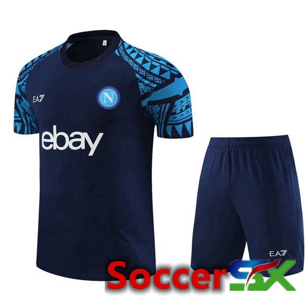 SSC Napoli Training T Shirt + Shorts Royal Blue 2023/2024